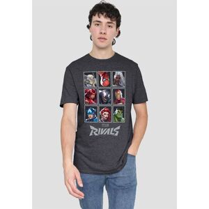 Marvel Rivals Character Grid T-Shirt, Dark Heather in Grey Size: XL Grey XL Marvel Rivals Character Grid T-Shirt, Dark Heather in Grey Size: XL Grey XL
