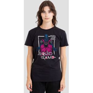 Squid Game Women's Front Man Guards T-Shirt, Black Size: Large Black L Squid Game Women's Front Man Guards T-Shirt, Black Size: Large Black L