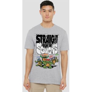 Teenage Mutant Ninja Turtles Tmnt: Mutant Mayhem Straight From The Sewers T-Shirt, Athletic Heather in Grey Size: 4XL Grey 4XL Teenage Mutant Ninja Turtles Tmnt: Mutant Mayhem Straight From The Sewers T-Shirt, Athletic Heather in Grey Size: 4XL Grey 4XL