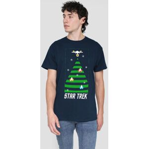 Star Trek The Original Series Christmas Tree T-Shirt, Navy Size: XL Navy XL Star Trek The Original Series Christmas Tree T-Shirt, Navy Size: XL Navy XL