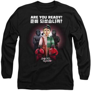 Squid Game - Season Three Korean Are You Ready? Long Sleeve T-Shirt, Black Size: Medium Black M Squid Game - Season Three Korean Are You Ready? Long Sleeve T-Shirt, Black Size: Medium Black M