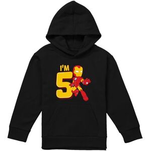 Marvel Iron Man Cute Birthday 5 Youth Kids Pull-Over Hoodie, Black Size: 7-8 Years Black 7-8 Years Marvel Iron Man Cute Birthday 5 Youth Kids Pull-Over Hoodie, Black Size: 7-8 Years Black 7-8 Years