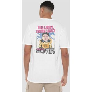 Squid Game Season One Red Light Green Light Games (Back Print) T-Shirt, White Size: Large White L Squid Game Season One Red Light Green Light Games (Back Print) T-Shirt, White Size: Large White L