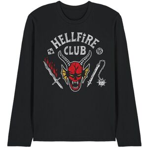Stranger Things Hellfire Club Invert Long Sleeve T-Shirt, Black Size: 2XL Black 2XL Stranger Things Hellfire Club Invert Long Sleeve T-Shirt, Black Size: 2XL Black 2XL