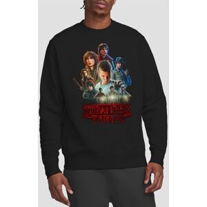 Stranger Things Season One Poster Sweatshirt, Black Size: Small Black S Stranger Things Season One Poster Sweatshirt, Black Size: Small Black S