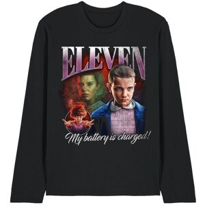 Stranger Things Eleven Homage Long Sleeve T-Shirt, Black Size: Large Black L Stranger Things Eleven Homage Long Sleeve T-Shirt, Black Size: Large Black L