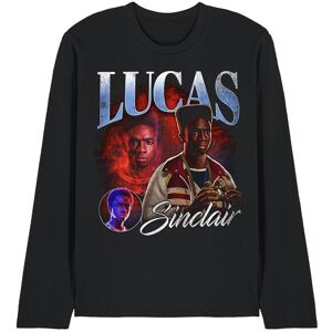 Stranger Things Lucas Homage Long Sleeve T-Shirt, Black Size: 2XL Black 2XL Stranger Things Lucas Homage Long Sleeve T-Shirt, Black Size: 2XL Black 2XL