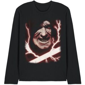Star Wars Darth Palpatine Large Face Long Sleeve T-Shirt, Black Size: Medium Black M Star Wars Darth Palpatine Large Face Long Sleeve T-Shirt, Black Size: Medium Black M