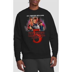 Stranger Things Season Five Poster Sweatshirt, Black Size: XL Black XL Stranger Things Season Five Poster Sweatshirt, Black Size: XL Black XL