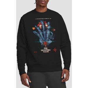 Stranger Things Hellfire Poster Sweatshirt, Black Size: Small Black S Stranger Things Hellfire Poster Sweatshirt, Black Size: Small Black S