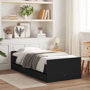 Berkfield Home Bed Frame with Drawers Black 90x190 cm Single Black Single Berkfield Home Bed Frame with Drawers Black 90x190 cm Single Black Single