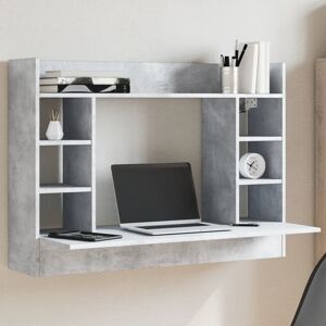 Berkfield Home Wall-Mounted Desk Concrete Grey 105x48x75 cm Engineered Wood Size: 105 x 48 x 75 cm Grey 105 x 48 x 75 cm Berkfield Home Wall-Mounted Desk Concrete Grey 105x48x75 cm Engineered Wood Size: 105 x 48 x 75 cm Grey 105 x 48 x 75 cm