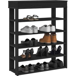 Berkfield Home Shoe Rack Black 80x30x98 cm Engineered Wood Size: 80 x 30 x 98 cm Black 80 x 30 x 98 cm Berkfield Home Shoe Rack Black 80x30x98 cm Engineered Wood Size: 80 x 30 x 98 cm Black 80 x 30 x 98 cm