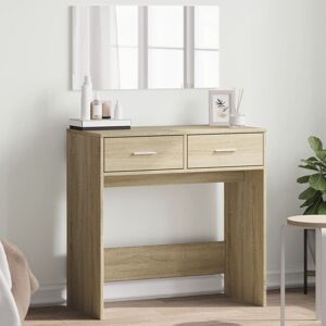 Berkfield Home Dressing Table with Mirror Sonoma Oak 80x39x80 cm in Brown Size: 80 x 39 x 80 cm Brown 80 x 39 x 80 cm Berkfield Home Dressing Table with Mirror Sonoma Oak 80x39x80 cm in Brown Size: 80 x 39 x 80 cm Brown 80 x 39 x 80 cm