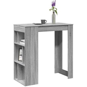 Berkfield Home Bar Table with Racks Grey Sonoma 102x50x103.5 cm Engineered Wood Grey 102x50x103.5 cm Berkfield Home Bar Table with Racks Grey Sonoma 102x50x103.5 cm Engineered Wood Grey 102x50x103.5 cm