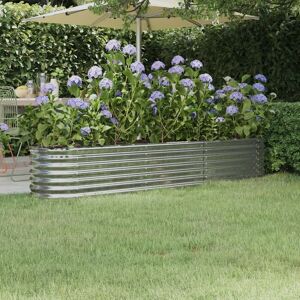 Berkfield Home Garden Raised Bed Powder-coated Steel 224x40x36 cm Silver Size: 224 x 40 x 36 cm Silver 224 x 40 x 36 cm Berkfield Home Garden Raised Bed Powder-coated Steel 224x40x36 cm Silver Size: 224 x 40 x 36 cm Silver 224 x 40 x 36 cm