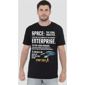 Star Trek Intro Unisex T-Shirt, Black Size: 2XL Black 2XL Star Trek Intro Unisex T-Shirt, Black Size: 2XL Black 2XL