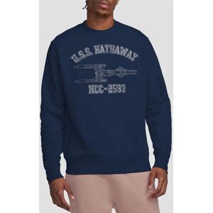 Star Trek Hathaway Athletic-Crew Sweatshirt, Navy Size: 2XL Navy 2XL Star Trek Hathaway Athletic-Crew Sweatshirt, Navy Size: 2XL Navy 2XL
