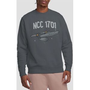 Star Trek The First Enterprise Crew Sweatshirt, Charcoal Size: 2XL Charcoal 2XL Star Trek The First Enterprise Crew Sweatshirt, Charcoal Size: 2XL Charcoal 2XL