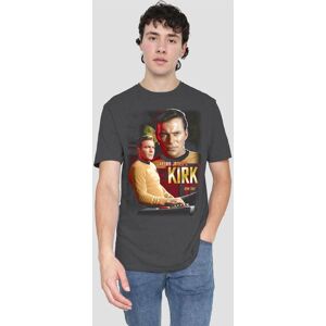 Star Trek Captain Kirk-Adult Heather, Black in Charcoal Size: Medium Charcoal M Star Trek Captain Kirk-Adult Heather, Black in Charcoal Size: Medium Charcoal M