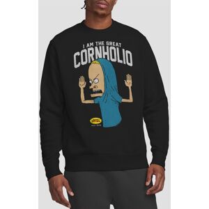 Beavis and Butthead Cornholio Crew Sweatshirt, Black Size: Small Black S Beavis and Butthead Cornholio Crew Sweatshirt, Black Size: Small Black S
