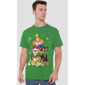 Paw Patrol Sky Chase Christmas Tree Unisex Adult T-Shirt, Kelly Green Size: Medium Green M Paw Patrol Sky Chase Christmas Tree Unisex Adult T-Shirt, Kelly Green Size: Medium Green M