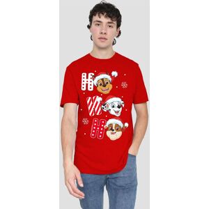 Paw Patrol Chase Marshall Rubble Christmas Santa Hats Unisex Adult Heather T-Shirt, Red Heather Size: Large Red L Paw Patrol Chase Marshall Rubble Christmas Santa Hats Unisex Adult Heather T-Shirt, Red Heather Size: Large Red L