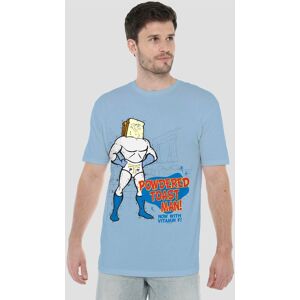 Paramount Home Entertainment Ren & Stimpy Powdered Toast Man Unisex T-Shirt, Light Blue Size: Small Light Blue S Paramount Home Entertainment Ren & Stimpy Powdered Toast Man Unisex T-Shirt, Light Blue Size: Small Light Blue S