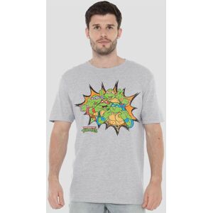 Teenage Mutant Ninja Turtles TMNT Funny Face Turtles Unisex T-Shirt, Athletic Heather in Light Grey Size: XL Light Grey XL Teenage Mutant Ninja Turtles TMNT Funny Face Turtles Unisex T-Shirt, Athletic Heather in Light Grey Size: XL Light Grey XL