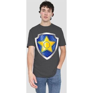 Paw Patrol Chase BadgeT Shirt, Charcoal Size: Medium Charcoal M Paw Patrol Chase BadgeT Shirt, Charcoal Size: Medium Charcoal M