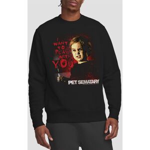 Paramount Home Entertainment Pet Sematary I Want To Play Crew Sweatshirt, Black Size: XL Black XL Paramount Home Entertainment Pet Sematary I Want To Play Crew Sweatshirt, Black Size: XL Black XL