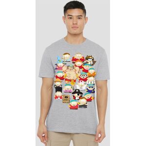 South Park Many Faces Of Cartman T-Shirt, Athletic Heather in Grey Size: Small Grey S South Park Many Faces Of Cartman T-Shirt, Athletic Heather in Grey Size: Small Grey S