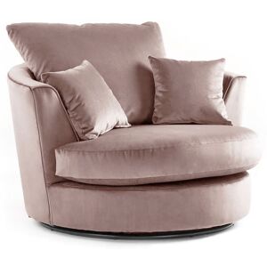 Furnishings For Less UK Brooklyn Plush Velvet Fabric Swivel Chair 360 Rotation Foam Single Seater in Pink Pink Furnishings For Less UK Brooklyn Plush Velvet Fabric Swivel Chair 360 Rotation Foam Single Seater in Pink Pink