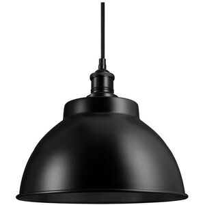 Industville Brooklyn Dome Pendant, 13 Inch, Black, Black Holder Black Industville Brooklyn Dome Pendant, 13 Inch, Black, Black Holder Black