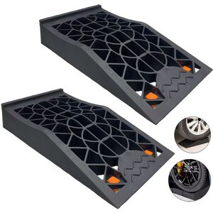 VOGREX 2PCS Heavy Duty Black Low Vehicle Service Car Van Ramps 2.5T+2.5T 5T Capacity Black VOGREX 2PCS Heavy Duty Black Low Vehicle Service Car Van Ramps 2.5T+2.5T 5T Capacity Black