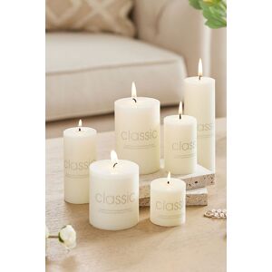 Living and Home Set of 6 European Ivory White Cylindrical Unscented Candles Ivory Living and Home Set of 6 European Ivory White Cylindrical Unscented Candles Ivory