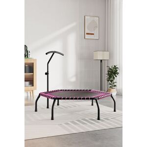 Living and Home 48in Bungee Cords Hexagonal Pink Trampoline with Adjustable T-Bar Handle Pink Living and Home 48in Bungee Cords Hexagonal Pink Trampoline with Adjustable T-Bar Handle Pink