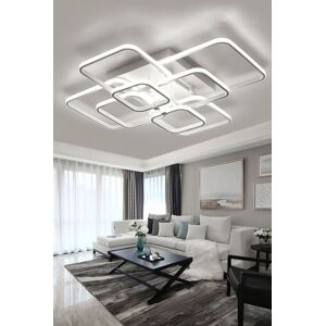 Living and Home Contemporary LED Energy-efficient Semi Flush Ceiling Light in White White Living and Home Contemporary LED Energy-efficient Semi Flush Ceiling Light in White White