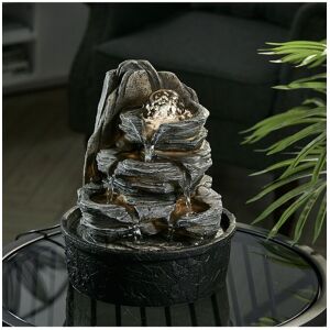 Living and Home 10" LED Lights Tabletop Water Fountain Rotating Crystal Ball Water Feature Cascading Rock Indoor Relaxation Decor in Natural Natural Living and Home 10" LED Lights Tabletop Water Fountain Rotating Crystal Ball Water Feature Cascading Rock Indoor Relaxation Decor in Natural Natural