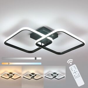 COMELY Dimmable LED Ceiling Light, 50W Modern square ceiling light, Black Black COMELY Dimmable LED Ceiling Light, 50W Modern square ceiling light, Black Black