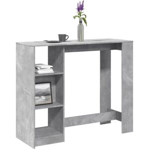 Berkfield Home Bar Table with Shelf Concrete Grey 124x46x103.5 cm Engineered Wood Grey 124x46x103.5 cm Berkfield Home Bar Table with Shelf Concrete Grey 124x46x103.5 cm Engineered Wood Grey 124x46x103.5 cm