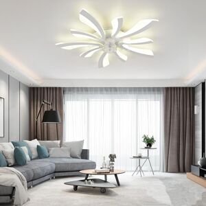 Garwarm Dimmable LED Ceiling Fan with Lights, White White Garwarm Dimmable LED Ceiling Fan with Lights, White White