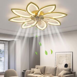 Garwarm 90cm 7 - Blade Reversable Dimmable LED Ceiling Fan in Yellow Yellow Garwarm 90cm 7 - Blade Reversable Dimmable LED Ceiling Fan in Yellow Yellow