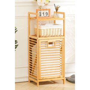Living and Home 3-tier Bamboo Laundry Hamper Basket Bathroom Basket with Liner Bag in Brown Brown Living and Home 3-tier Bamboo Laundry Hamper Basket Bathroom Basket with Liner Bag in Brown Brown