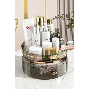 Living and Home 360 Rotating Makeup Storage Cosmetic Organizer Tray with Drawer for Vanity Kitchen Bathroom in Grey Grey Living and Home 360 Rotating Makeup Storage Cosmetic Organizer Tray with Drawer for Vanity Kitchen Bathroom in Grey Grey