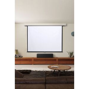Living and Home 72" Manual Wall Mounted Projection Screen in White White Living and Home 72" Manual Wall Mounted Projection Screen in White White