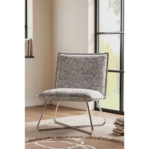 Living and Home Modern Linen Accent Chair with Metal Leg in White White Living and Home Modern Linen Accent Chair with Metal Leg in White White