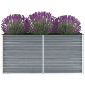 Berkfield Home Garden Raised Bed Galvanised Steel 160x40x77 cm Grey Size: 160 x 40 x 77 cm Grey 160 x 40 x 77 cm Berkfield Home Garden Raised Bed Galvanised Steel 160x40x77 cm Grey Size: 160 x 40 x 77 cm Grey 160 x 40 x 77 cm