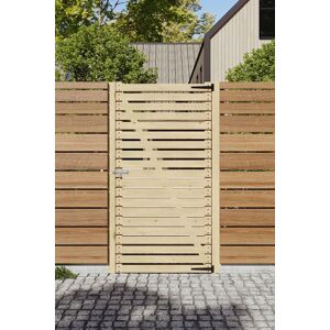 Living and Home 90x180cm Natural Wood Horizontal Slatted Garden Gate Size: 90x180 cm Natural 90x180 cm Living and Home 90x180cm Natural Wood Horizontal Slatted Garden Gate Size: 90x180 cm Natural 90x180 cm