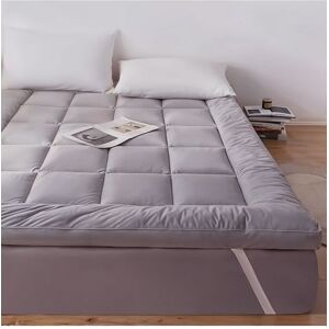Living and Home Comfortable Quilted Mattress Topper in Grey Size: Super King Grey Super King Living and Home Comfortable Quilted Mattress Topper in Grey Size: Super King Grey Super King